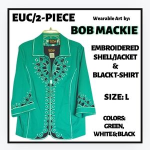 🔥EUC/BOB MACKIE/2 PIECE SHELL & TSHIRT/SIZE L